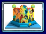 Sesame Street Club Bounce - Bounce with Elmo, Big Bird and all of the Sesame Street fury friends. Dimensions W15'xL15'xH18'.