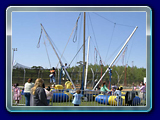 4 Station Bungee Power Jump - People will no longer hesitate to join in on the action! The extra-ordinary, new & unique thing about the Spider Jump is that 4 jumpers can jump at the same time! It's the worlds first (one & only) design of this kind with 4 parallel trampolines for the simultaneous serving of 4 people.